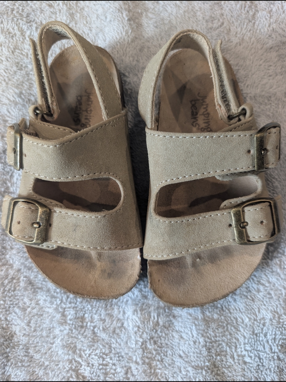Jumping Beans Toddler Double Buckle Sandals Toddler 7  Tan